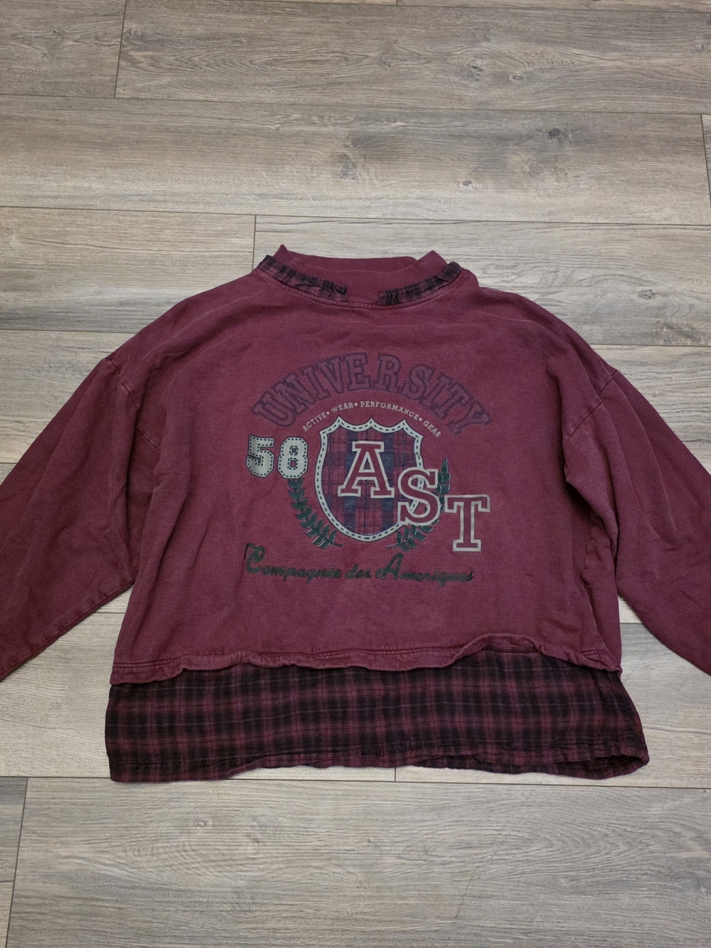 Vtg Style Reworked Arizona State University (ASU) Layered Crewneck Size Large